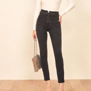 Reformation Kayo High  Skinny Jeans Color eerie Black Size 31